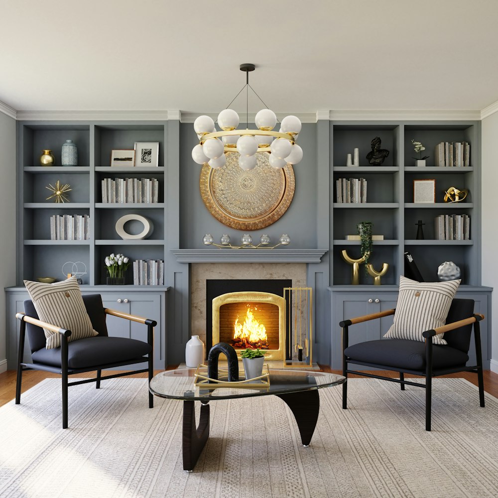 Patterned interior wall covering